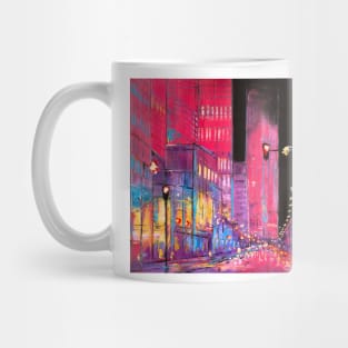 Neon Chicago At Night Mug